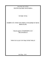 Nghiên cứu tính năng động cơ DA465QE sử dụng Biogas-LPG