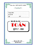 70 ôn thi kiểm tra toán 7 học kỳ 1