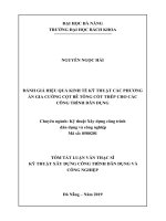 Đánh giá hiệu quả kinh tế kỹ thuật các phương án gia cường cột bê tông cốt thép cho các công trình dân dụng.PDF