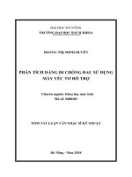 Phân tích dáng đi chống đau sử dụng máy véc tơ hỗ trợ