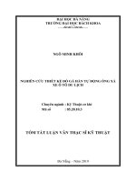 Nghiên cứu thiết kế đồ gá hàn tự động ống xả xe ô tô du lịch