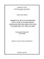Nghiên cứu, đề xuất giải pháp bù tối ưu công suất phản kháng nhằm giảm tổn thất điện năng cho lưới điện khu vực thị xã Ba Đồn