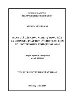 Đánh giá các công nghệ tự động hóa và chọn giải pháp hợp lý cho trạm biến áp 110kV Tư Nghĩa tỉnh Quảng Ngãi