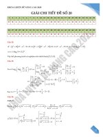 ĐÁP án CHI TIẾT đề TOÁN ÔN THI THPT QG