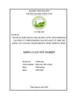 Đánh giá hiện trạng nước thải sinh hoạt của công ty TNHH goertek vina KCN quế võ (khu mở rộng), xã nam sơn, thành phố bắc ninh, tỉnh bắc ninh 