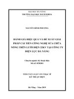 Đánh giá hiệu quả và đề xuất giải pháp cải tiến công nghệ sửa chữa nóng trên lưới điện 22kV tại công ty điện lực Đà Nẵng