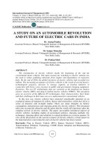 A study on an automobile revolution and future of electric cars in India