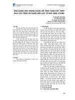 Ứng dụng vba trong Excel để tính toán cốt thép nhà cao tầng sử dụng nội lực từ SAP 2000, ETABS