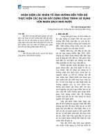 Nhận diện các nhân tố ảnh hưởng đến tiến độ thực hiện các dự án xây dựng công trình sử dụng vốn ngân sách nhà nước