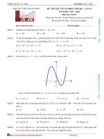 Đề thi thử tốt nghiệp THPTQG 2020 môn toán lần 2 trường THPT kinh môn – hải dương 