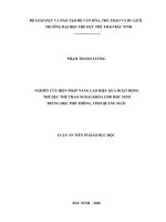 Nghiên cứu biện pháp nâng cao hiệu quả các hoạt động TDTT NK cho học sinh trung học phổ thông, tỉnh quảng ngãi 