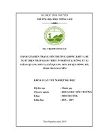 Đánh giá hiện trạng môi trường không khí và đề xuất biện pháp giảm thiểu ô nhiễm tại công ty xi măng quang sơn tại xã quang sơn, huyện đồng hỷ, tỉnh thái nguyên 