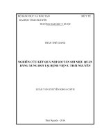 Nghiên cứu kết quả nội soi tán sỏi niệu quản bằng xung hơi tại bệnh viện c thái nguyên 
