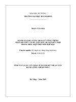 Đánh giá khả năng tháo lũ công trình tràn hồ chứa nước Liệt Sơn, huyện Đức Phổ trong điều kiện biến đổi khí hậu