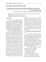 Sử dụng phụ gia siêu dẻo trong chế tạo bê tông cường độ cao