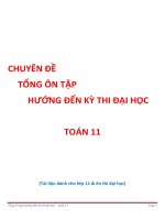 Tổng ôn tập hướng đến kỳ thi ĐH môn Toán