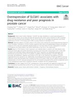 Overexpression of SLC6A1 associates with drug resistance and poor prognosis in prostate cancer