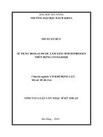 Sử dụng Biogas được làm giàu bởi hydrogen trên động cơ DA465QE
