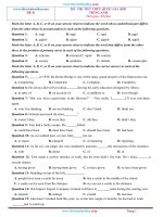 Đề ôn thi THPT QG môn tiếng anh 2020 có đáp án và lời giải