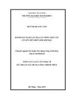 Đánh giá ngập lụt hạ lưu sông Trà Câu có xét đến biến đổi khí hậu