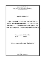 Tính toán đề xuất các phương pháp phân bổ chi phí truyền tải trên lưới điện 110 kV của Công ty Lưới điện cao thế miền Trung trong thị trường điện