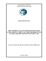 Luận văn Thạc sĩ chuyên ngành An toàn thông tin: Thử nghiệm các giải pháp đảm bảo chất lượng dịch vụ trên các thiết bị định tuyến sử dụng hệ điều hành nguồn mở VyOS