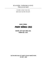Giáo trình Phay nâng cao  Nghề: Cắt gọt kim loại