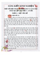 Sáng kiến kinh nghiệm Mầm non: Một số biện pháp hình thành và giáo dục tính tự lập cho trẻ 3 – 4 tuổi