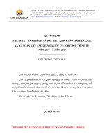 QUYẾT ĐỊNH PHÊ DUYỆT DANH SÁCH XÃ ĐẶC BIỆT KHÓ KHĂN, XÃ BIÊN GIỚI, XÃ AN TOÀN KHU VÀO DIỆN ĐẦU TƯ CỦA CHƯƠNG TRÌNH 135 NĂM 2014 VÀ NĂM 2015