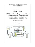 Giáo trình Bảo dưỡng và sữa chữa hệ thống nhiên liệu động cơ Diesel  Nghề: Công nghệ ô tô  Trình độ: Cao đẳng (Tổng cục dạy nghề)