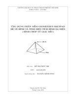 Ứng dụng phần mềm Geometers Sketpad để vẽ hình và tính diện tích hình đa diện