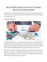 Bỏ túi những nguyên tắc quản lý tài chính hiệu quả cho doanh nghiệp