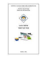 Giáo trình Thiết kế Web  CĐ Nghề Công Nghiệp Hà Nội