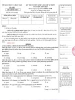 3 de tieng anh  tuyển sinh lớp 10