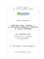 Luận văn thạc sĩ: Phát Triển Nguồn Nhân Lực Cục Hải Quan Tỉnh Bà Rịa  Vũng Tàu Từ Nay Đến Năm 2020​