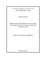 KÊ BIÊN TÀI SẢN TRONG THI HÀNH ÁN DÂN SỰ THEO LUẬT THI HÀNH ÁN DÂN SỰ NĂM 2014 TỪ THỰC TIỄN TỈNH QUẢNG NINH