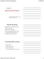 Bài giảng Tài chính doanh nghiệp: Chương 5  ThS. Đoàn Thị Thu Trang