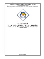 Giáo trình Hàn hồ quang tay cơ bản  CĐ Nghề Công Nghiệp Hà Nội