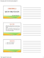 Bài giảng Tài chính doanh nghiệp 2: Chương 2  ThS. Nguyễn Thị Kim Anh