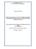 Khảo sát, đánh giá chất lượng sản phẩm gạch không nung sản xuất trên địa bàn tỉnh Quảng Nam.PDF
