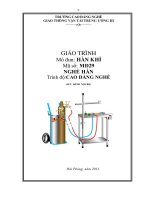 Giáo trình Hàn khí  Nghề: Hàn  Trình độ: Cao đẳng nghề  CĐ Nghề Giao Thông Vận Tải Trung Ương II