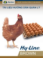 GÀ ĐẺ THƯƠNG PHẨM HYLINE BROWN TÀI LIỆU HƯỚNG DẪN QUẢN LÝ BROWN CÁCH SỬ DỤNG TÀI LIỆU HƯỚNG DẪN