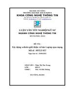 ĐỀ TÀI :Xây dựng website giới thiệu và bán Laptop qua mạng