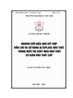 nghiên cứu y học Nghiên cứu hiệu quả kết hợp dẫn lưu và sử dụng Alteplase não thất trong điều trị chảy máu não thất