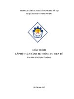 Giáo trình Lắp đặt vận hành hệ thống cơ điện tử  CĐ Nghề Công Nghiệp Hà Nội