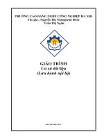 Giáo trình Cơ sở dữ liệu  CĐ Nghề Công Nghiệp Hà Nội