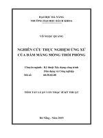 Nghiên cứu thực nghiệm ứng xử của dầm màng mỏng thổi phồng