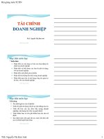 Bài giảng Tài chính doanh nghiệp: Chương 1  ThS. Nguyễn Thị Kim Anh