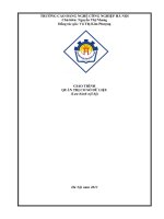 Giáo trình Quản trị cơ sở dữ liệu  CĐ Nghề Công Nghiệp Hà Nội