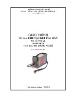 Giáo trình Chế tạo kết cấu hàn  Nghề: Hàn  Trình độ: Cao đẳng nghề  CĐ Nghề Giao Thông Vận Tải Trung Ương II
